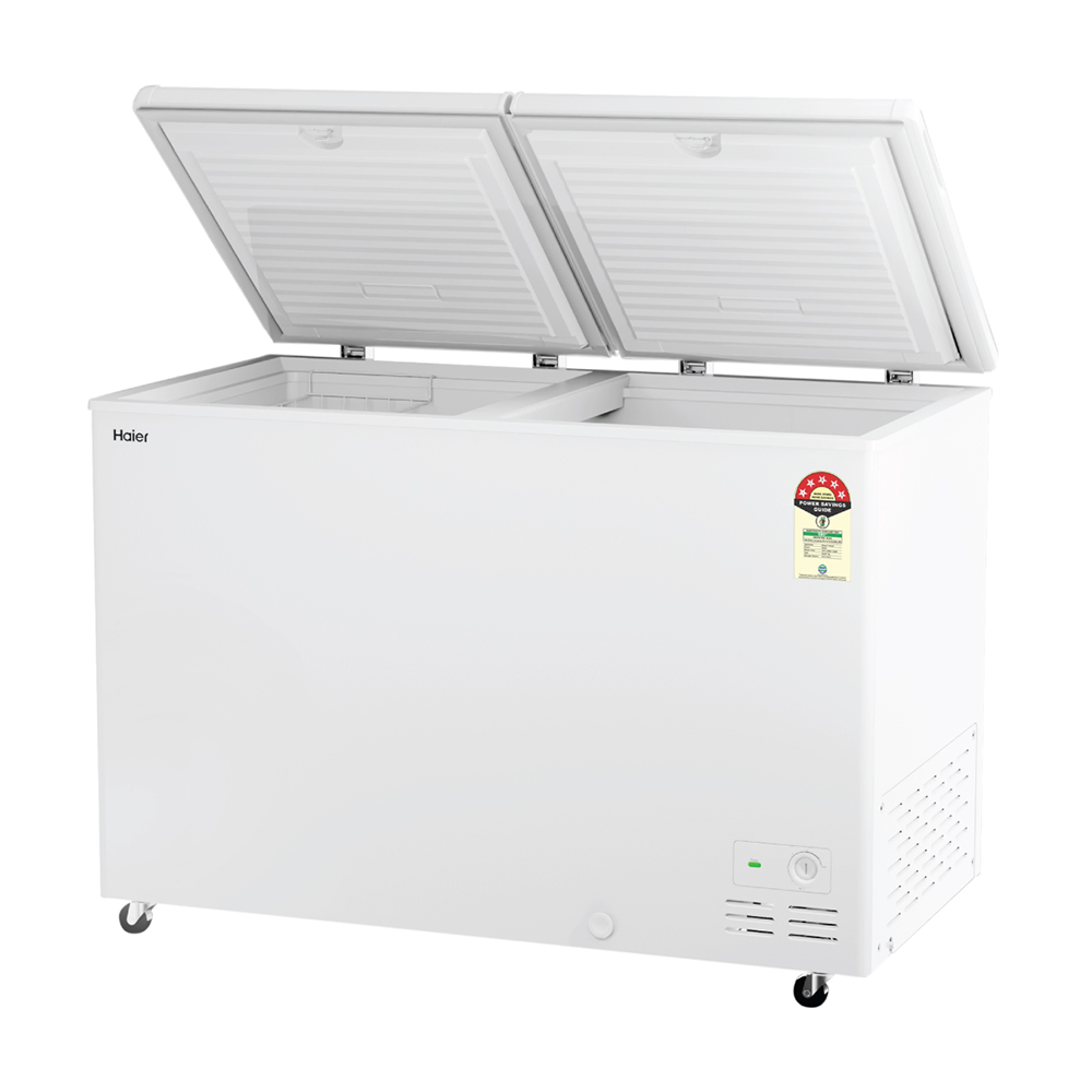 Haier 355 Ltr Double door- White Colour Convertible Hard top Freezer